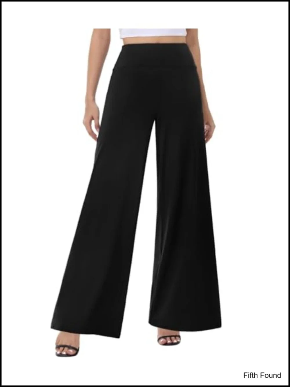 High Waist Wide Leg Palazzo Pants - Casual Beach Lounge Flowy Stretchy Trousers
